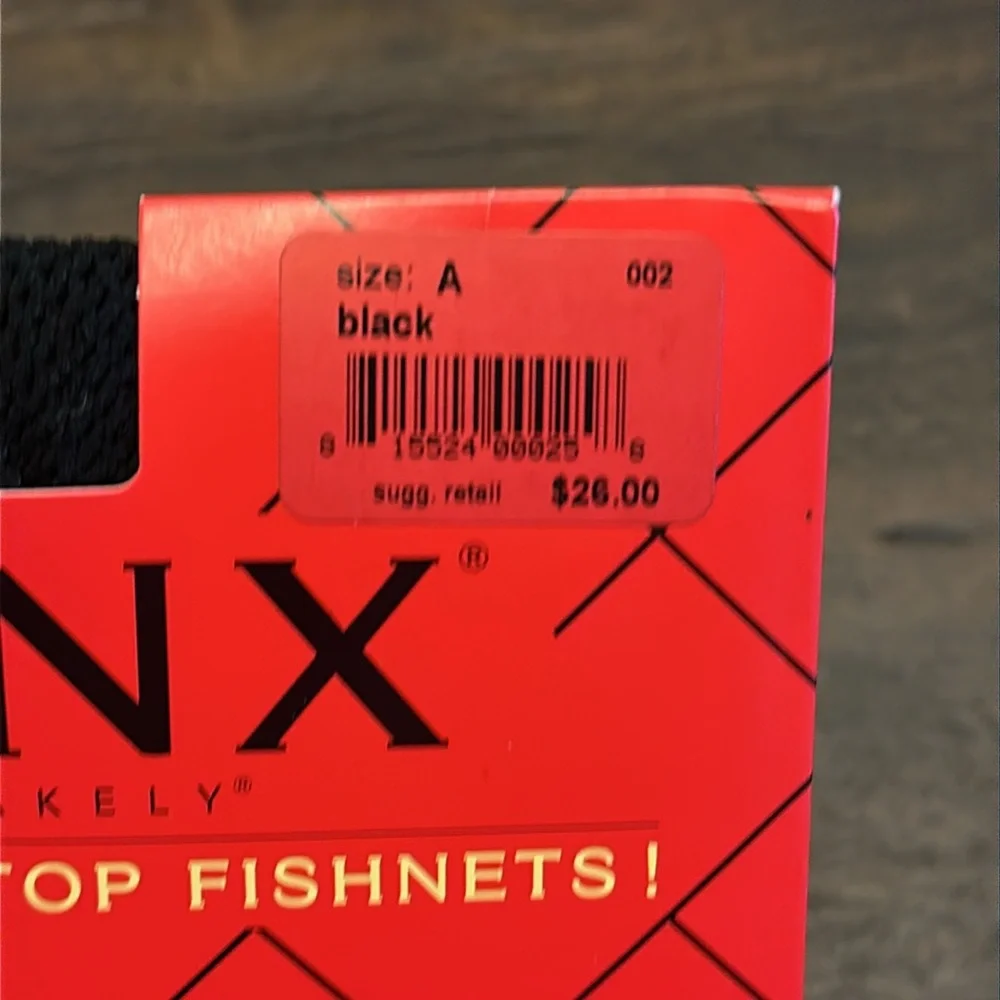 Spanx Control Top Fishnets, Black, Size A - Picture 2 of 6